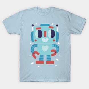 Cute Blue Robot T-Shirt